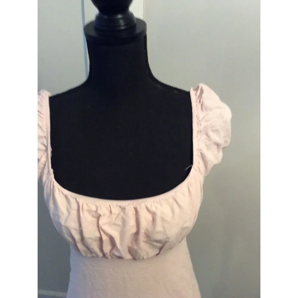 Beverly and Beck Camille tie Back Mini Dress Ruffle Small Pink